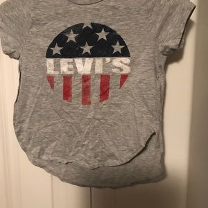 Levi, Size 8P, Girls, scoop bottom t shirt